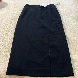 NEW TALBOTS PETITES size 6 black skirt